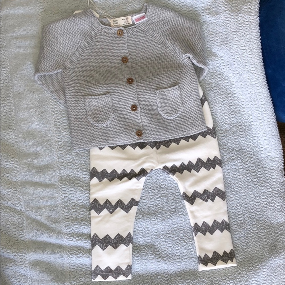 NWT Zara Mini Sweater and Bottom Set
